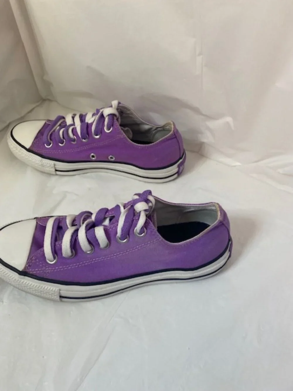 Converse All-Star Low Top Sneakers Double Tongue, Purple,  Women's size 7 - Picture 3 of 7